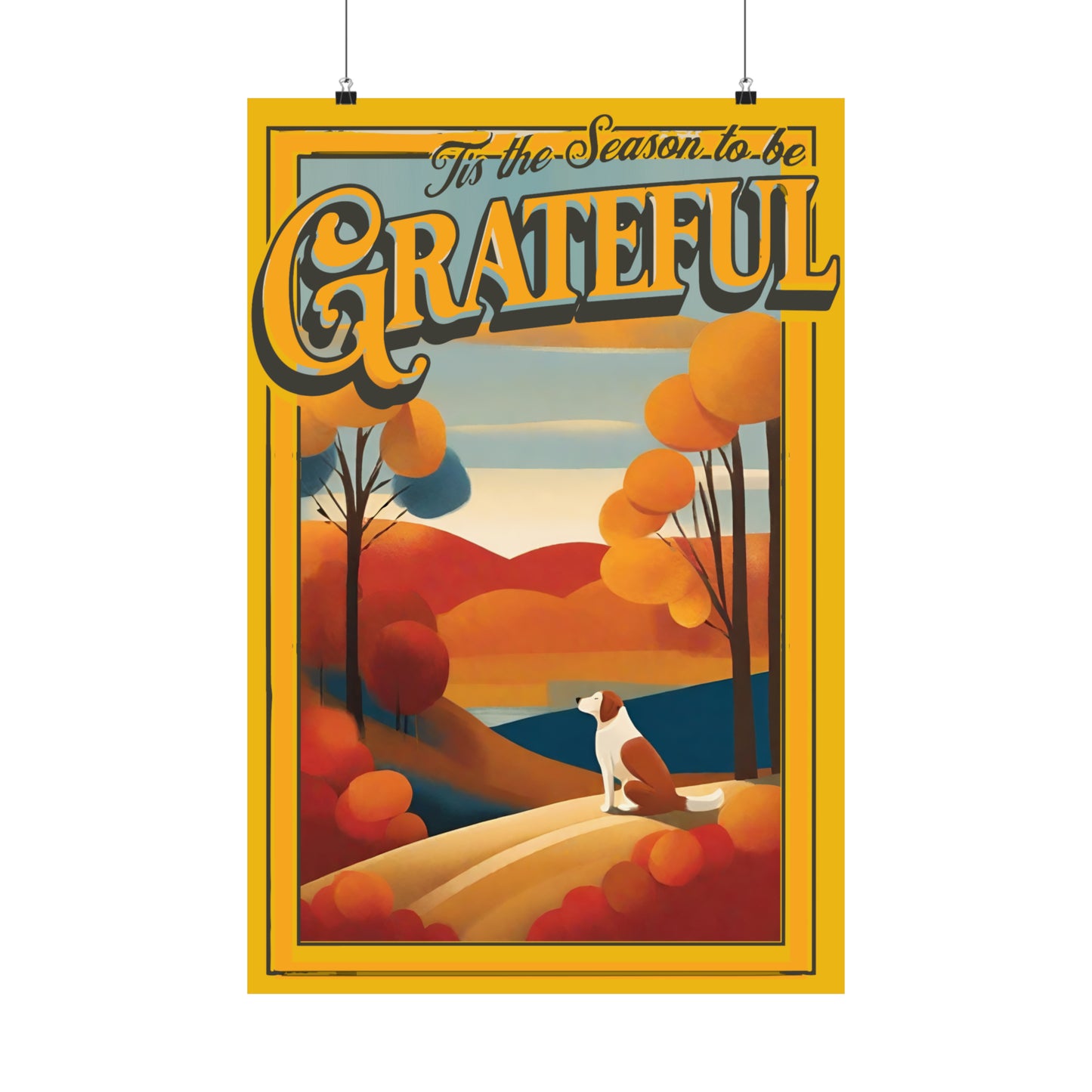 Tis the Season to be Grateful Thanksgiving Matte Vertical Posters