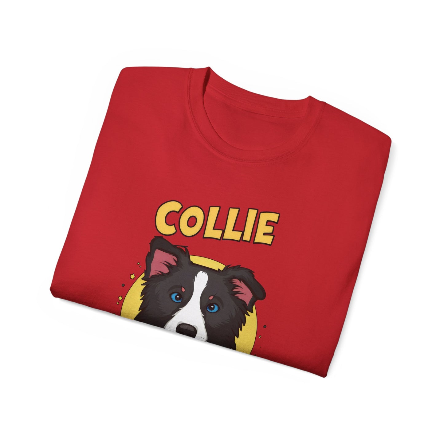 Cute Cartoon Collie Dad Organic T-Shirt