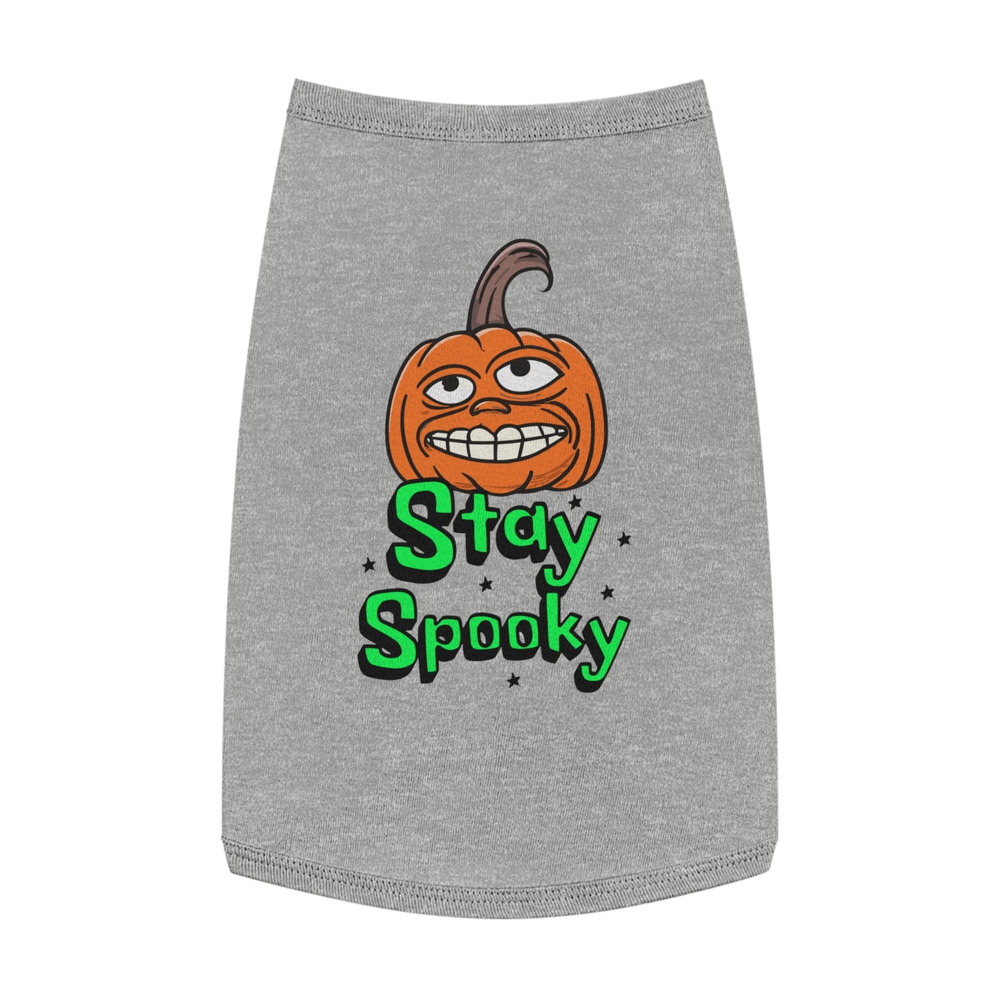 Stay Spooky Troll Face Pet Tank Top