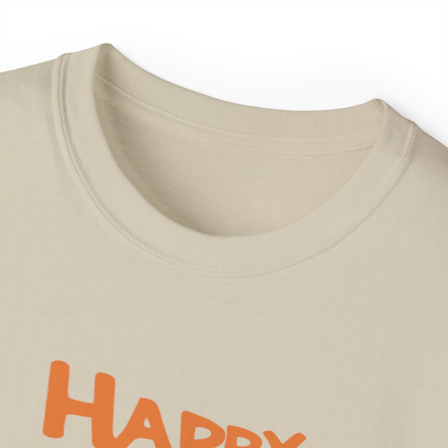 Cute Funny Happy Hallowiener Unisex Organic T-Shirt