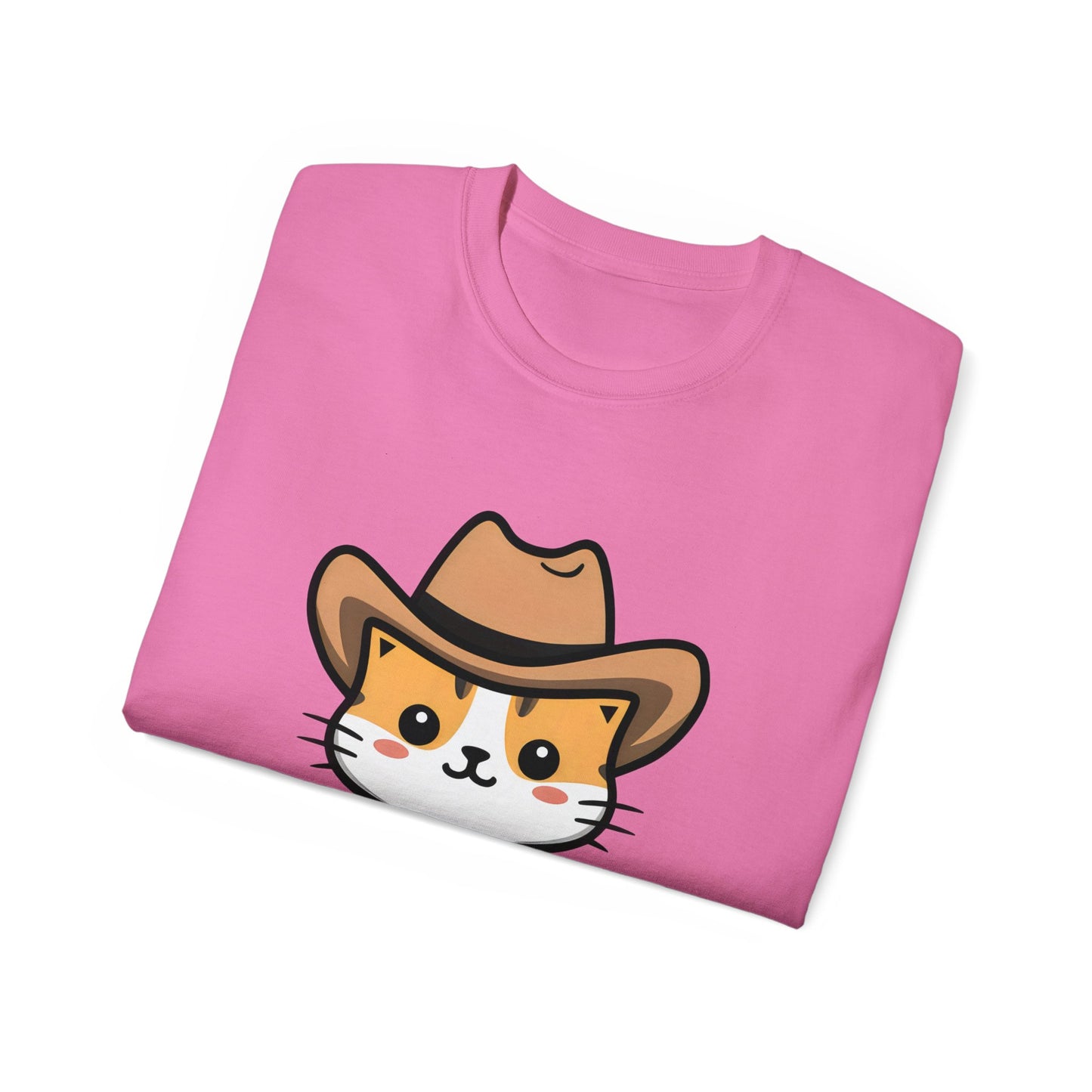 Cute Cat Cartoon Meowdy Unisex Organic T-Shirt