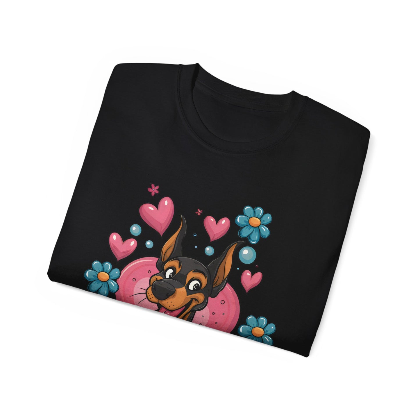 Cute Cartoon Dobie Mom Organic T-Shirt