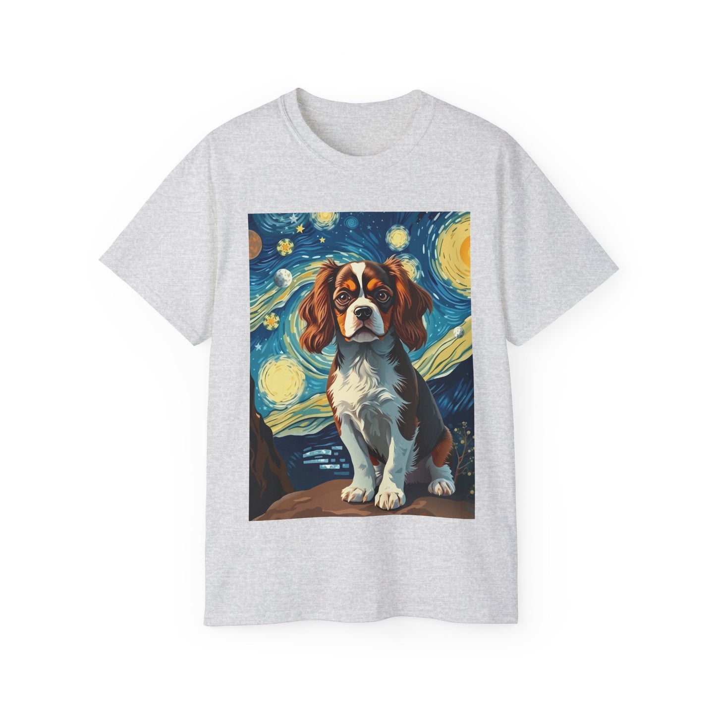 Starry Night Cavalier King Charles Spaniel Organic Tee