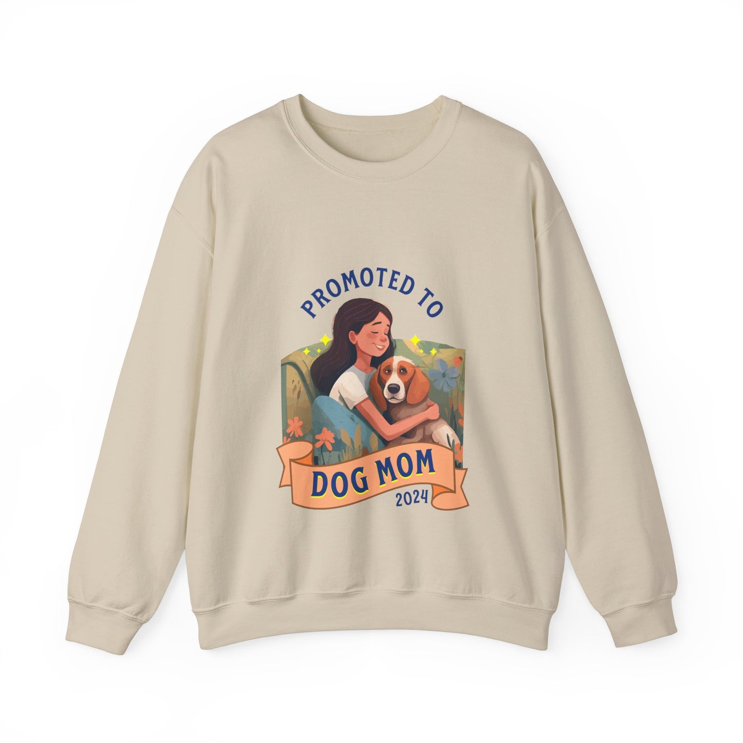 Funny Promoted to Dog Mom Unisex Crewneck Meme Sweatshirt