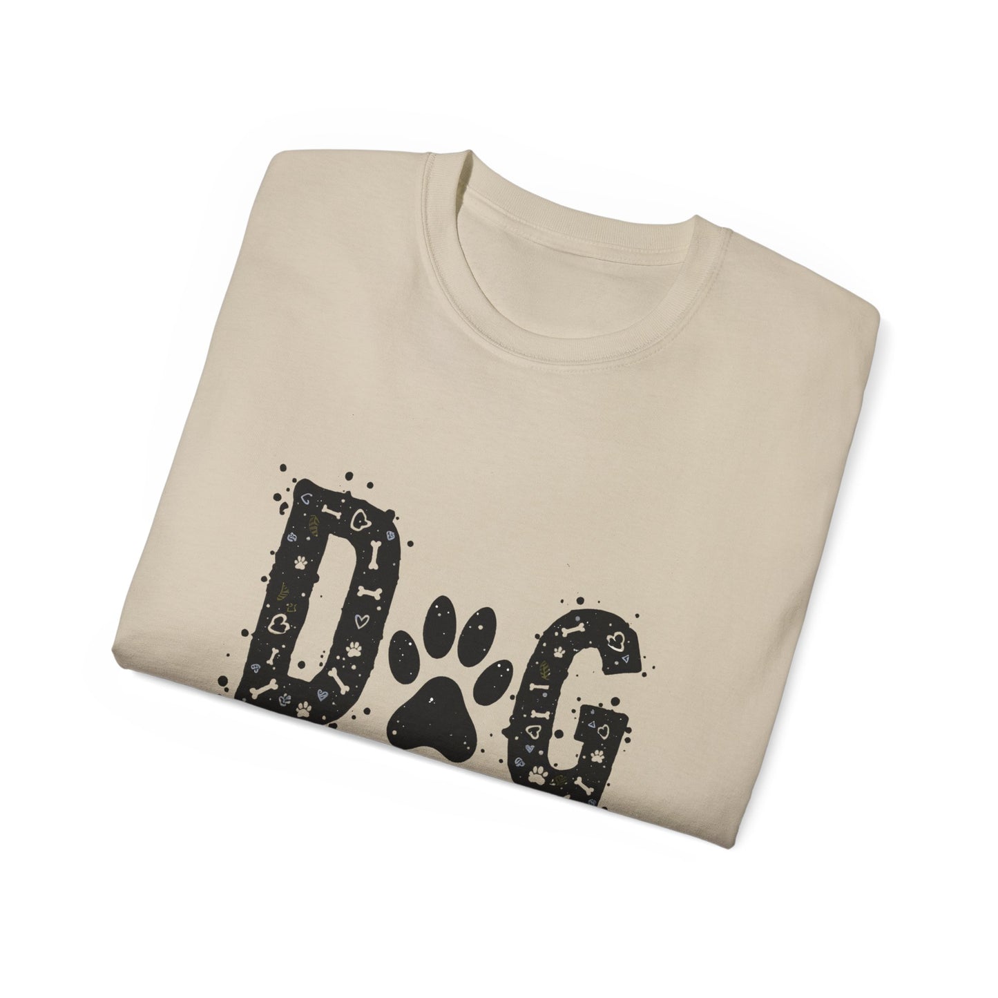 Cute Dog Dad Paw Print Unisex Organic T-Shirt