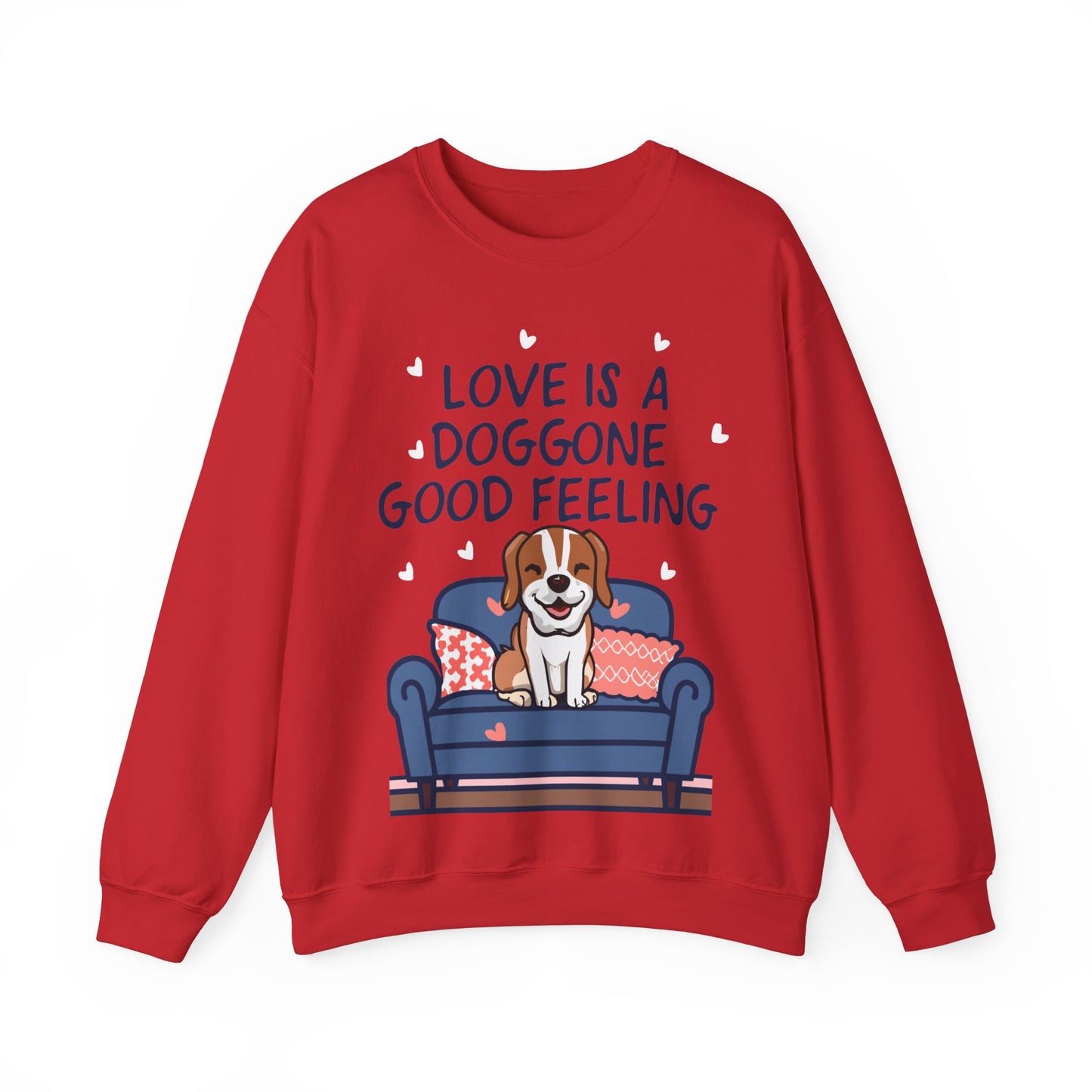 Cute Dog Cartoon Valentine's Day Meme Crewneck Sweatshirt