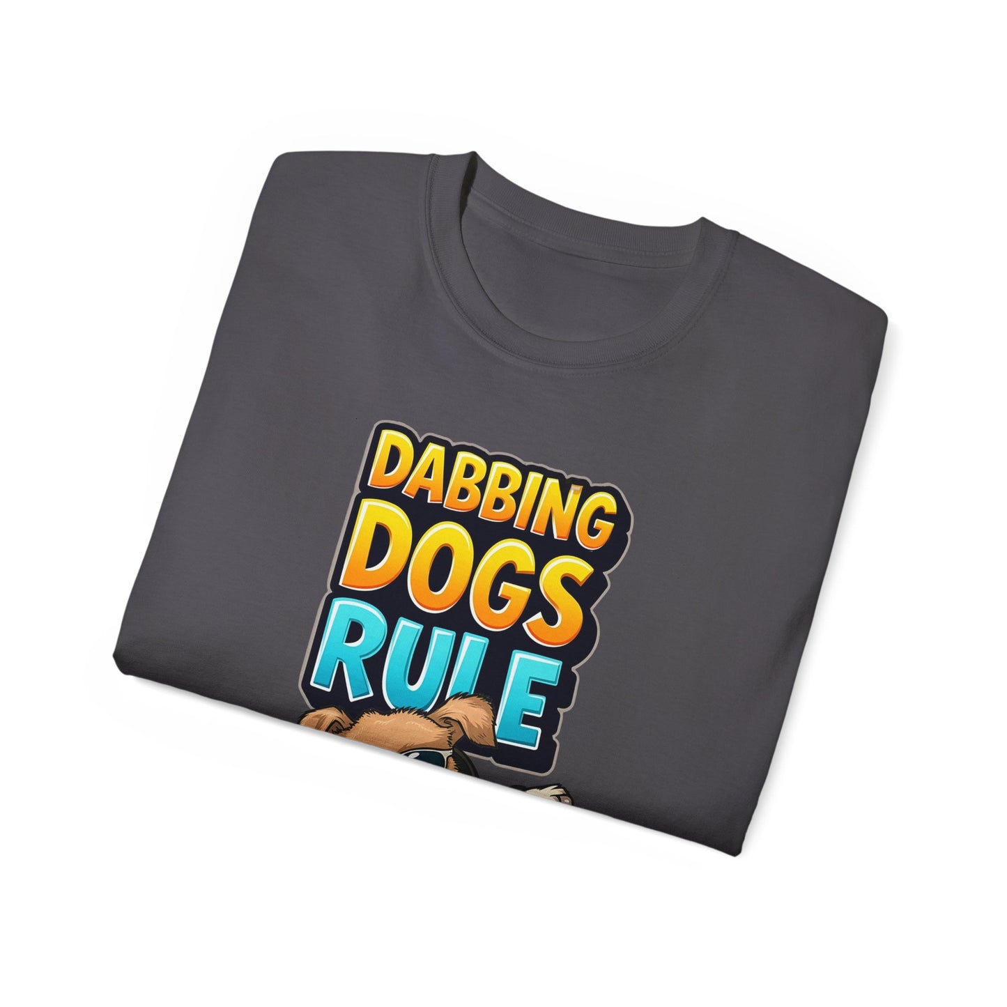 Cute Cartoon Dabbing Dogs Rule Unisex Organic T-Shirt