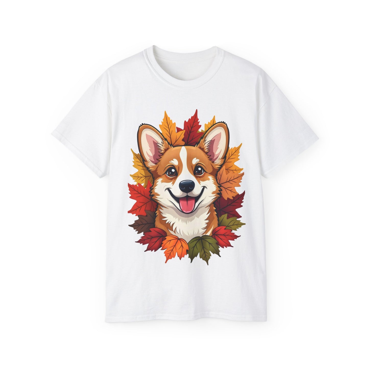 Cute Dog Cartoon Corgi Fall Tee