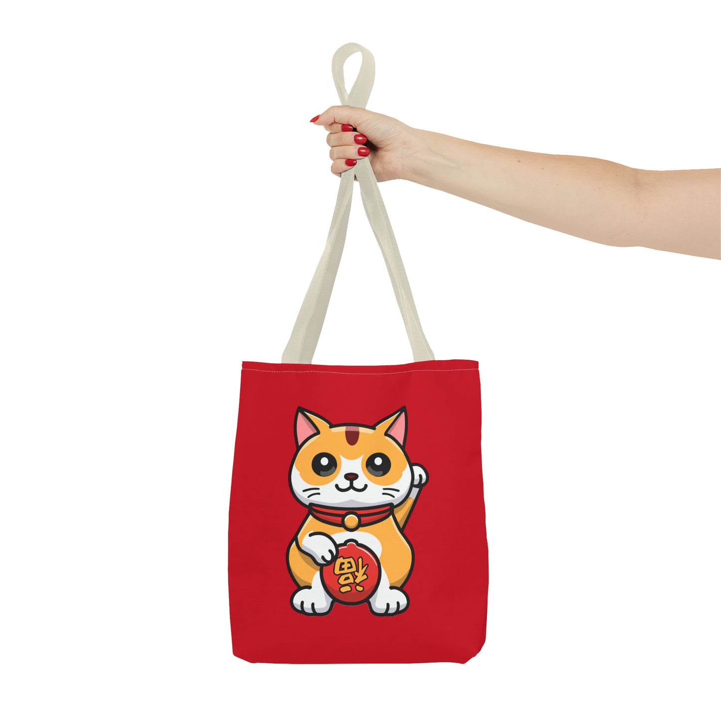 Cute Japanese Lucky Cat Cartoon Chinese New Year Tote Bag