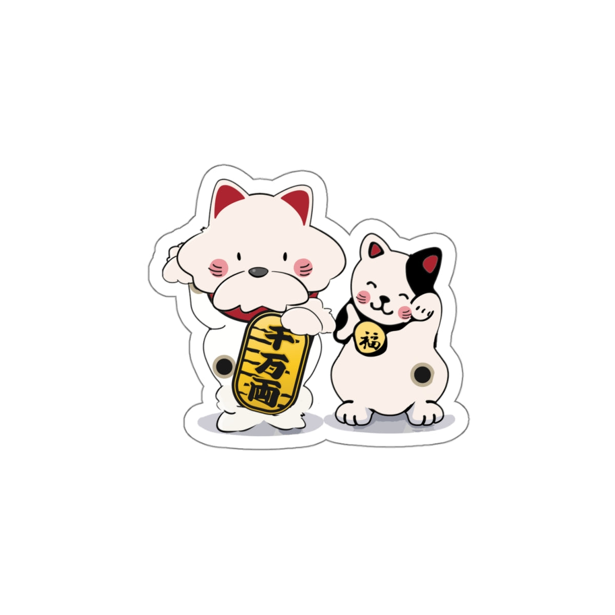 Cheeky Bichon Japanese Dog and Cat Kiss-cut Stickers