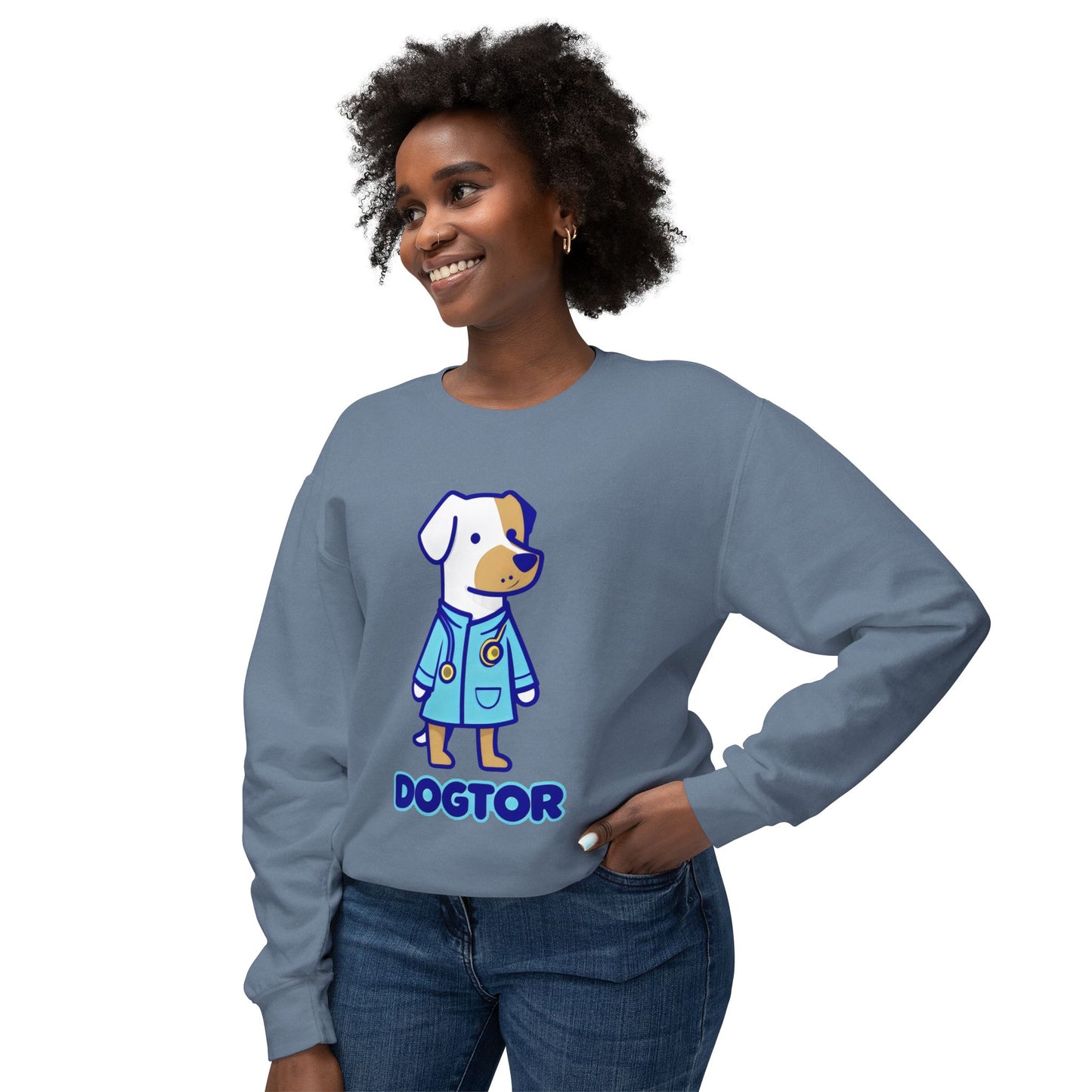 Cute Cartoon Dog Meme Dogtor Sweatshirt