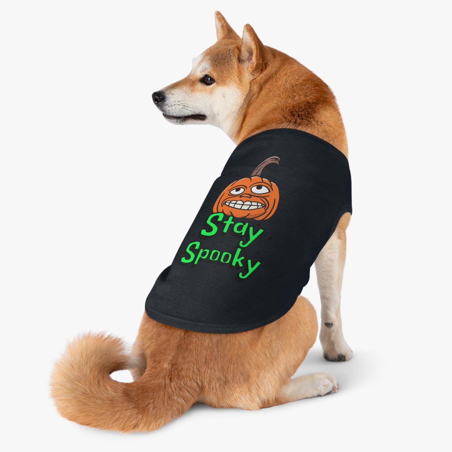 Stay Spooky Troll Face Pet Tank Top