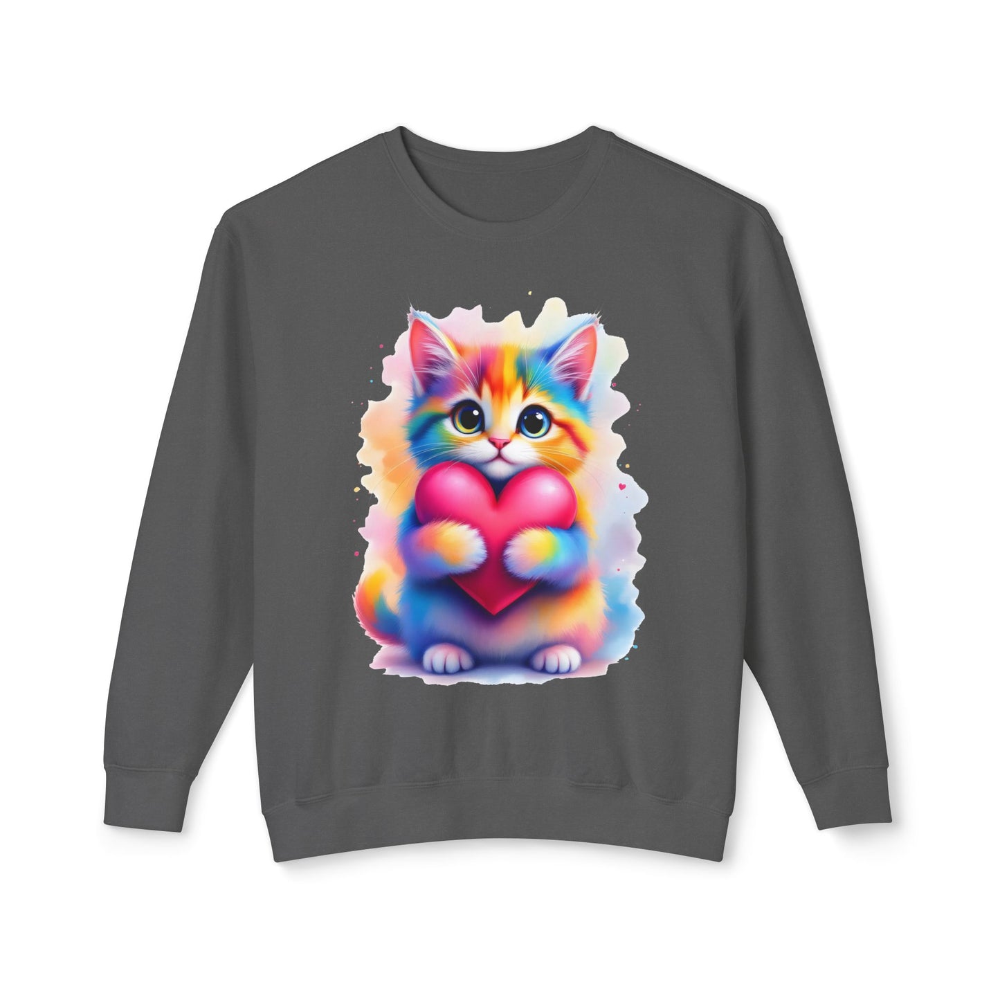 Rainbow Cat Heart Sweatshirt