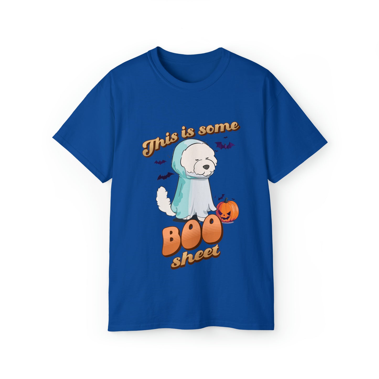 Cheeky Bichon Cute Funny This is Some Boo Sheet Unisex Organic T-Shirt