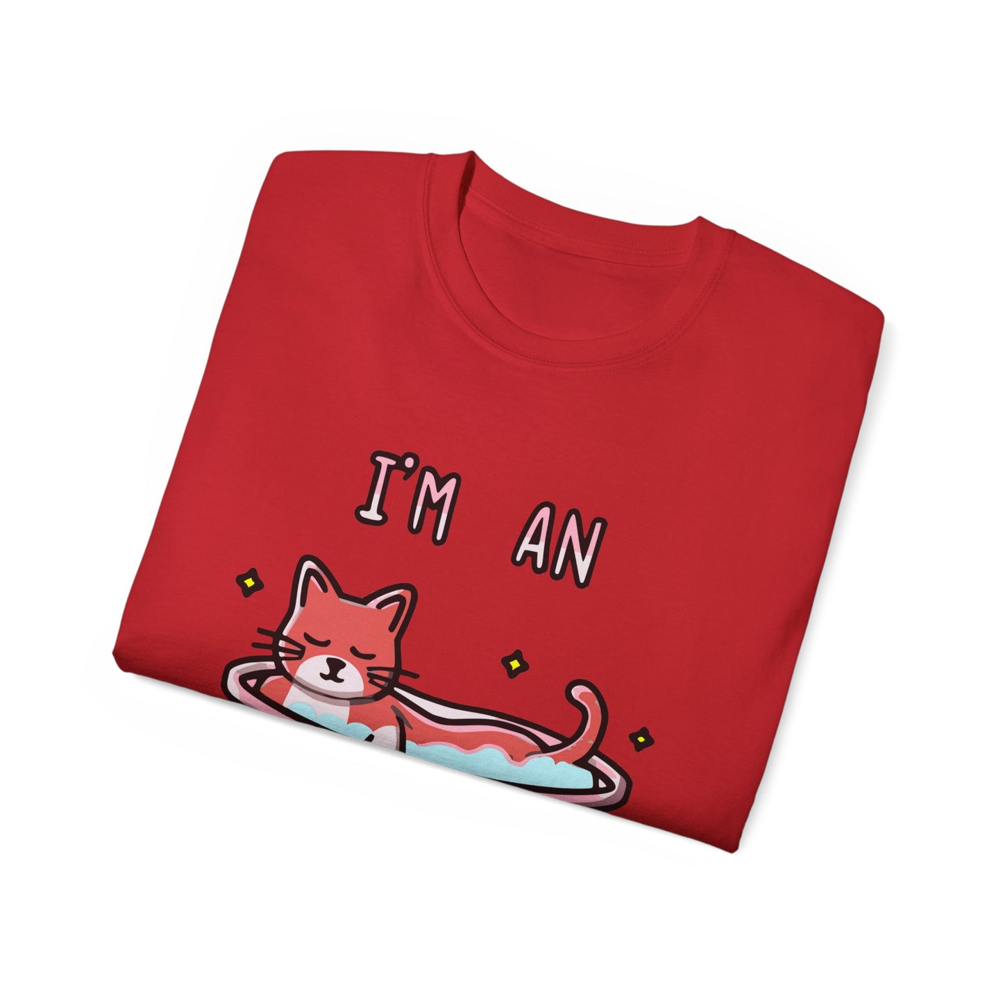 Cute Cat Cartoon I'm an Indoor Cat Unisex Organic T-Shirt