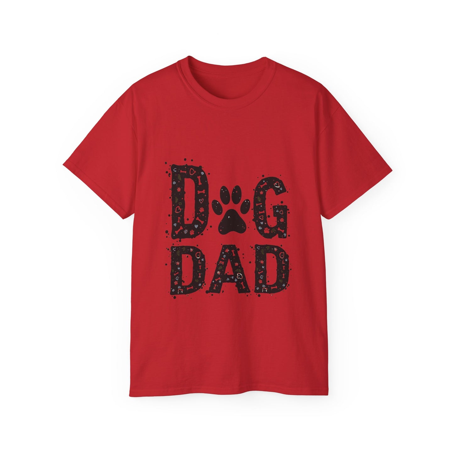 Cute Dog Dad Paw Print Unisex Organic T-Shirt