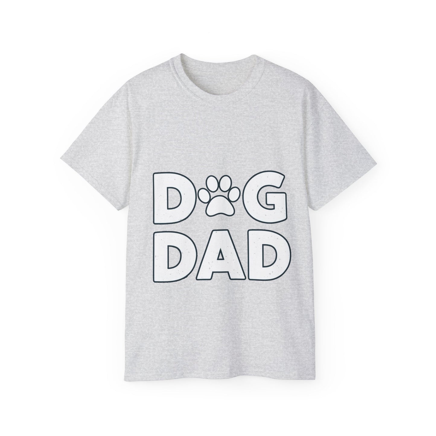 Cute Dog Dad Paw Print Unisex Organic T-Shirt