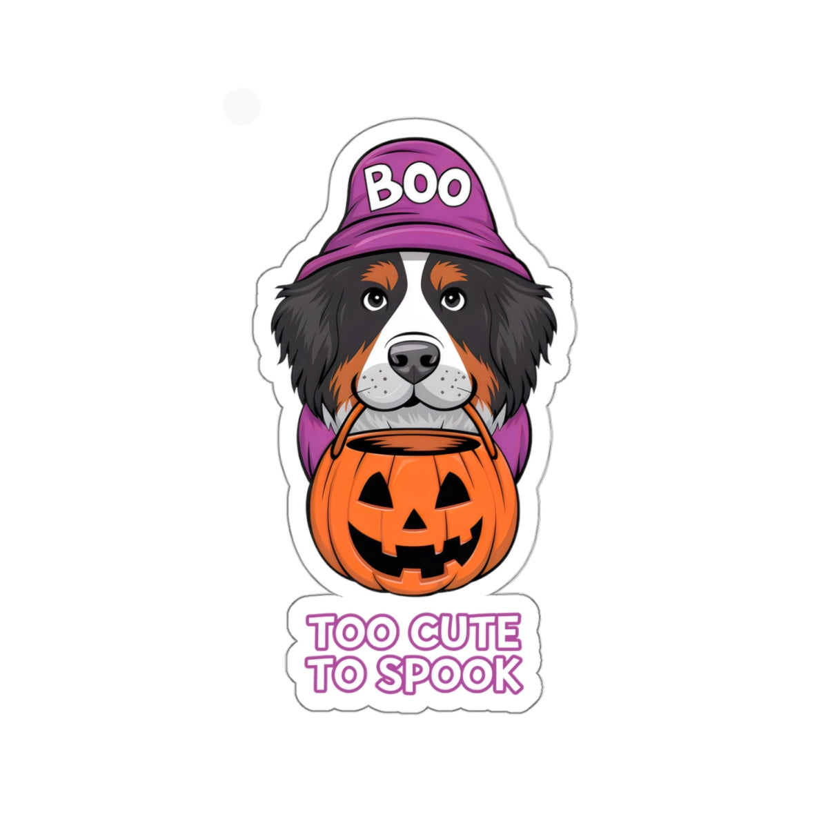 Dog Cartoon Too Cute to Spook Kiss-cut Stickers