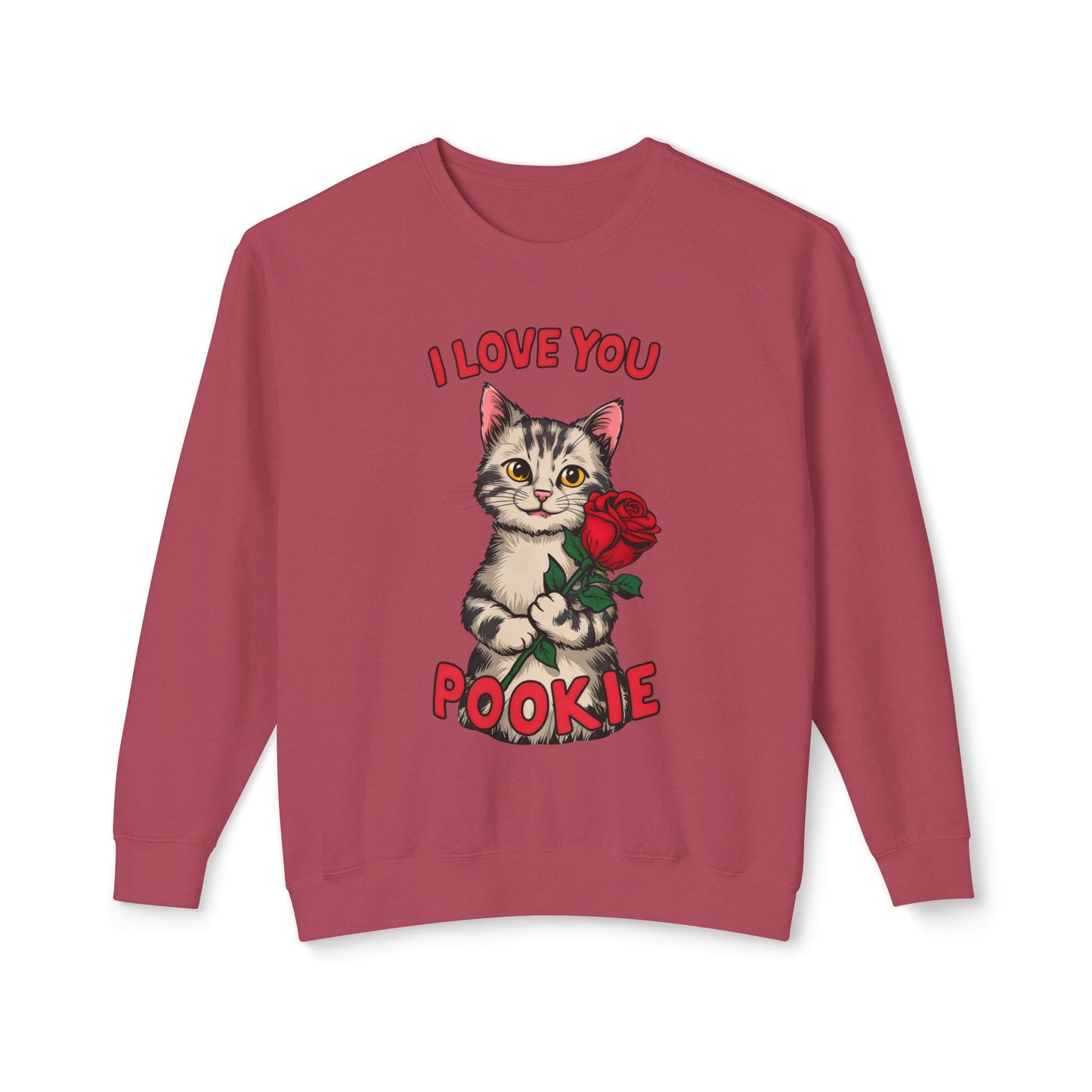 Cute Funny Cat Cartoon I Love You Poookie Sweatshirt