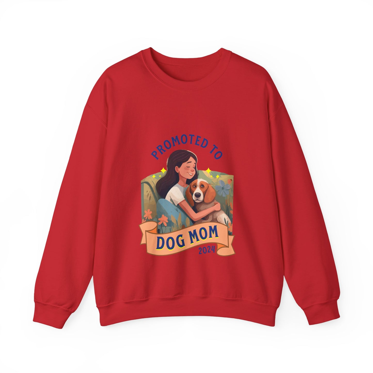 Funny Promoted to Dog Mom Unisex Crewneck Meme Sweatshirt