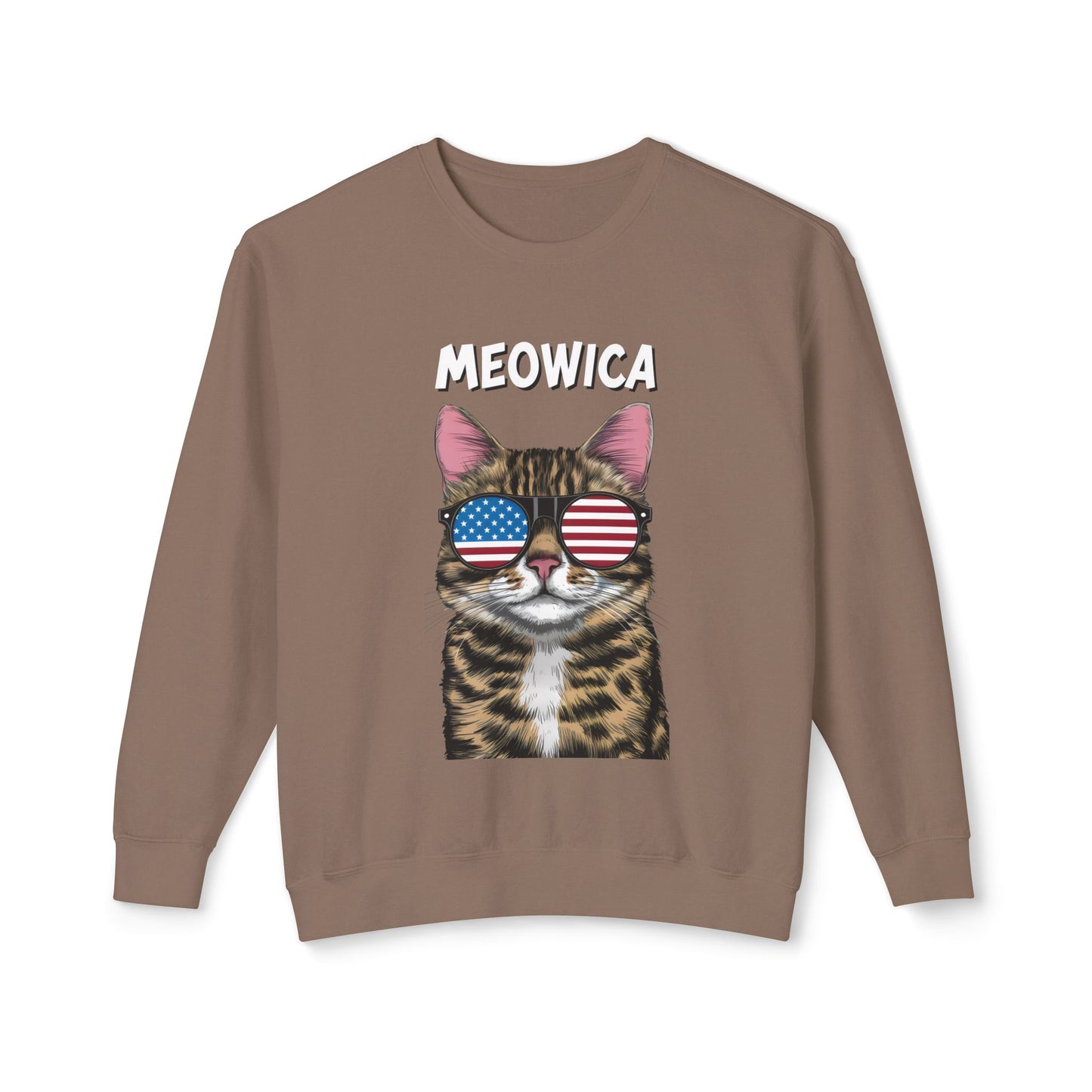 Cat Meme Crewneck Sweatshirt - Cute Meowica Design