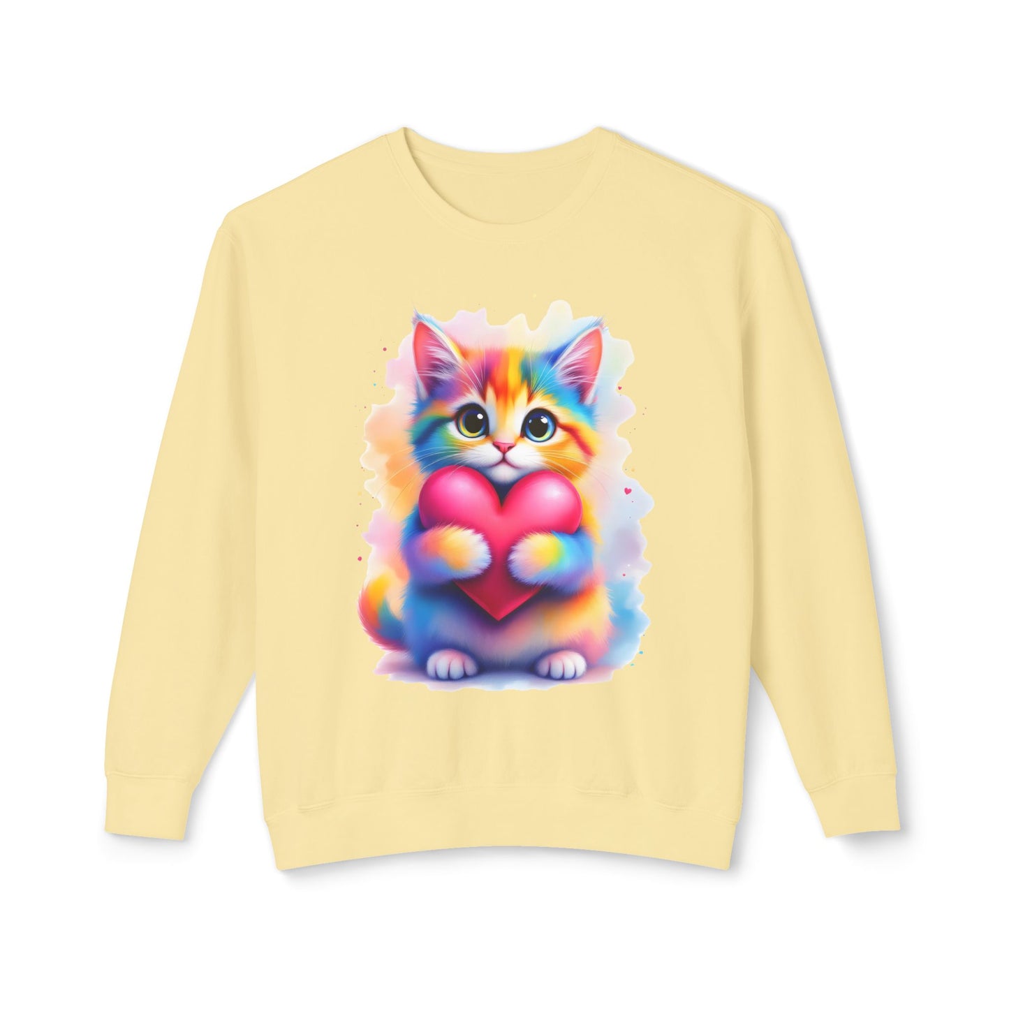 Rainbow Cat Heart Sweatshirt