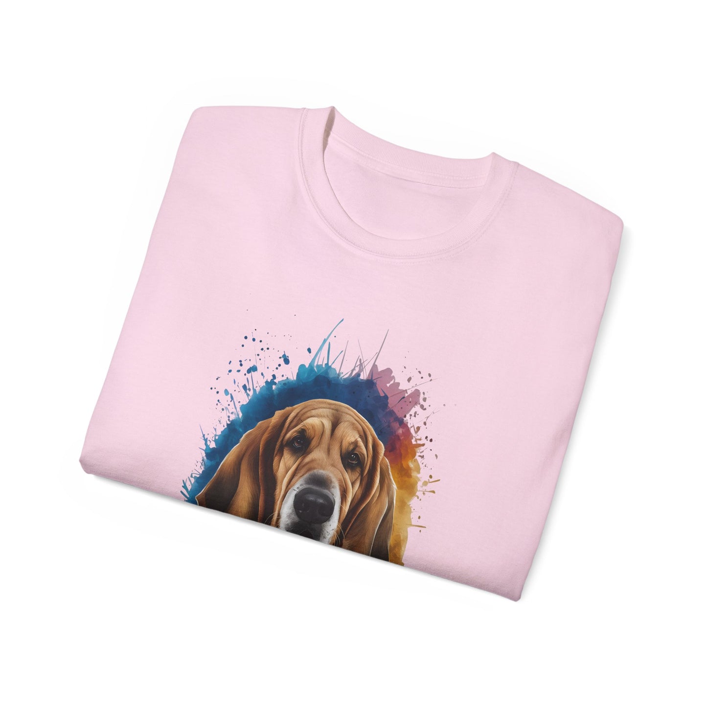 Cute Watercolour Bloodhound Dog Lover Organic T-Shirt