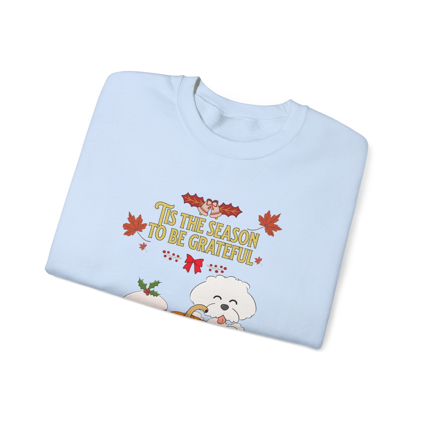 Tis the Season to be Grateful Thanksgiving Unisex Crewneck Sweatshirt