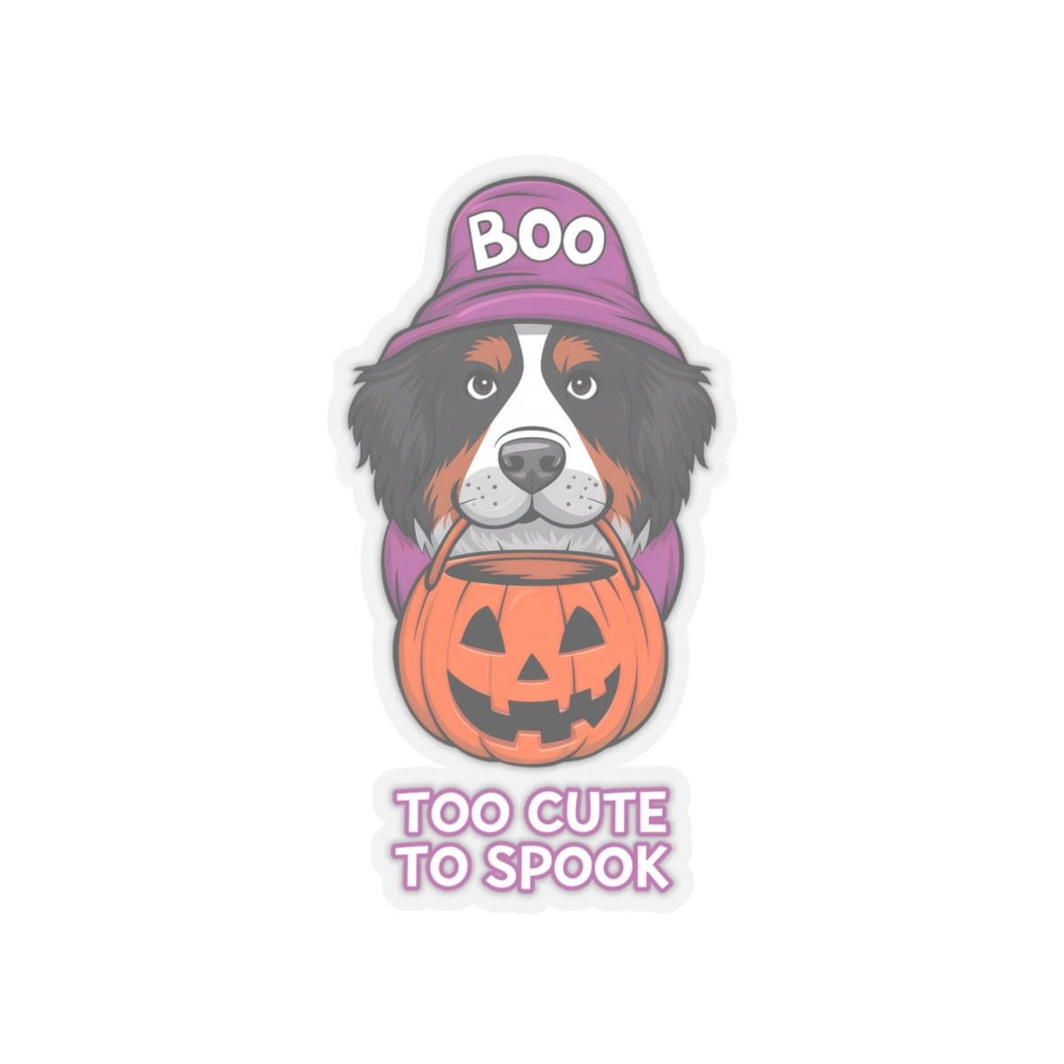 Dog Cartoon Too Cute to Spook Kiss-cut Stickers