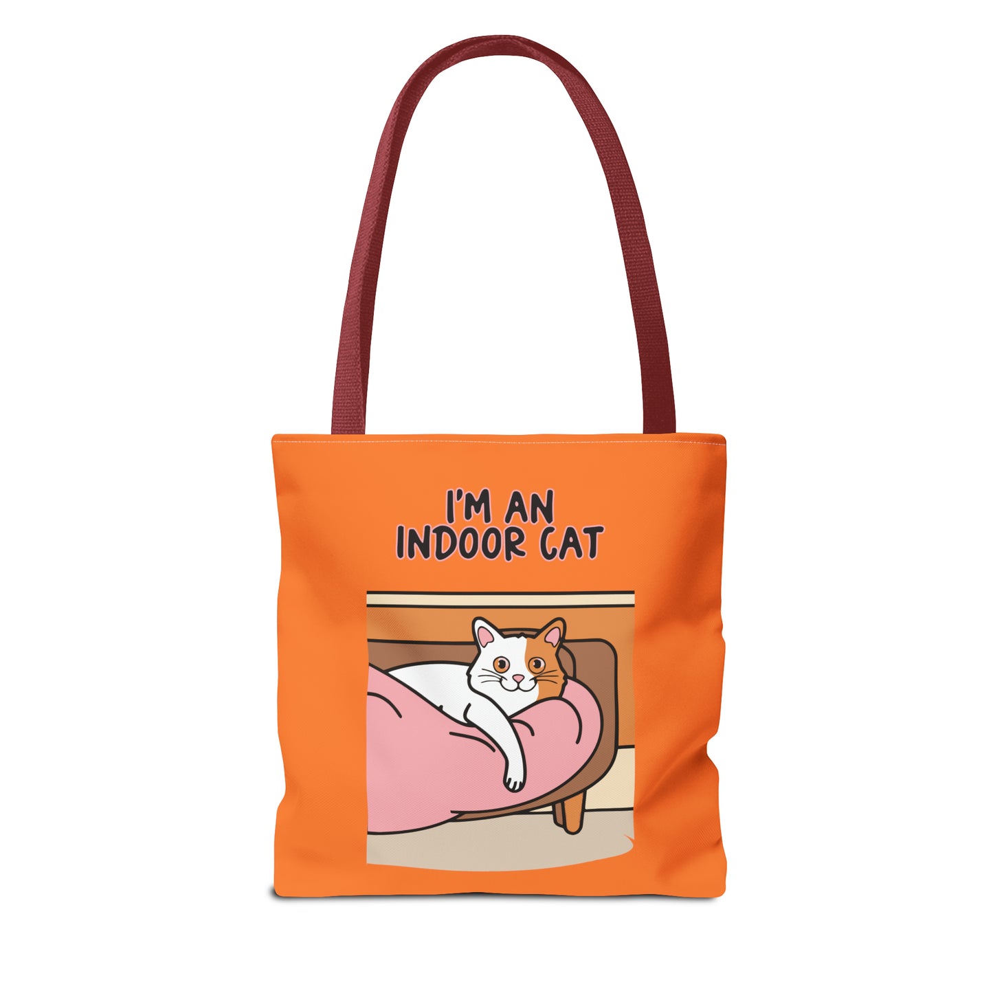 Cute Funny I'm an Indoor Cat Cartoon Meme Tote Bag