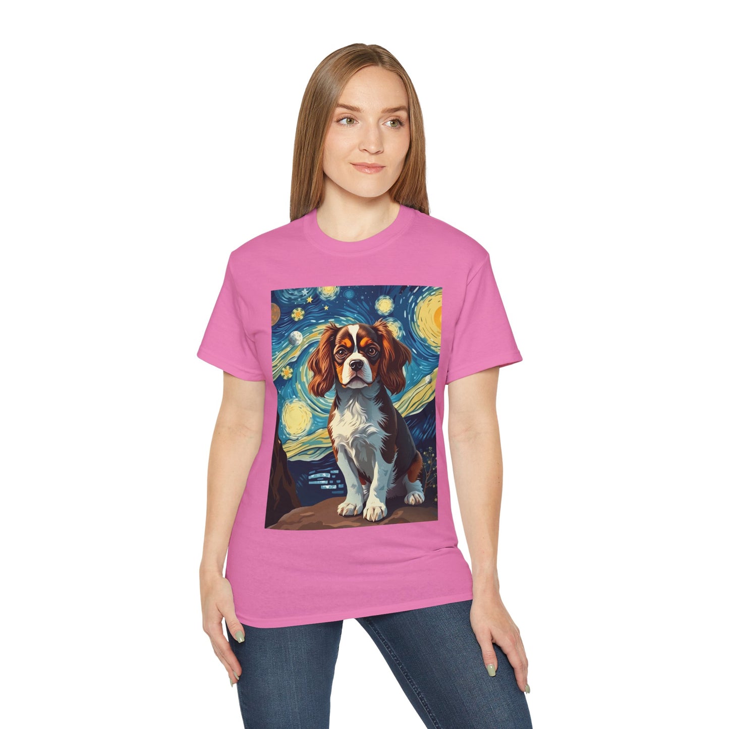 Starry Night Cavalier King Charles Spaniel Organic Tee