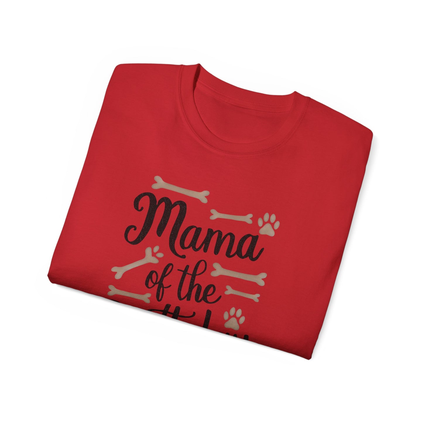 Cute Mama of the Birthday Girl Paw Print Organic T-Shirt