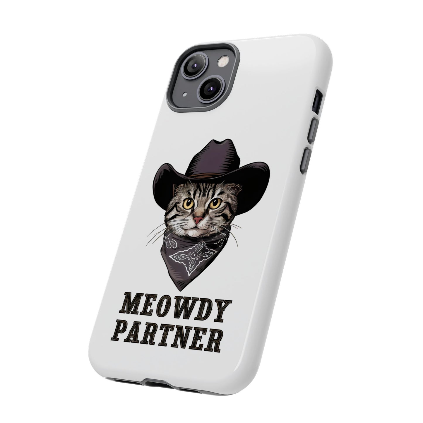 Cute Funny Cat Cartoon Meowdy Partner iPhone Tough Cases