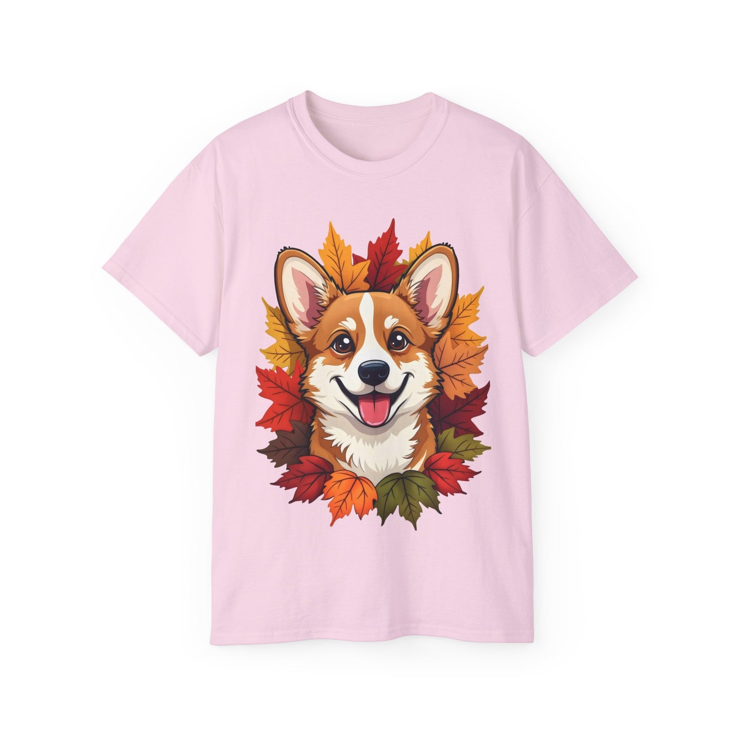 Cute Dog Cartoon Corgi Fall Tee