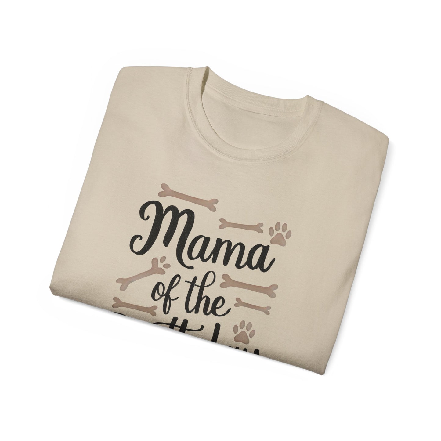 Cute Mama of the Birthday Girl Paw Print Organic T-Shirt