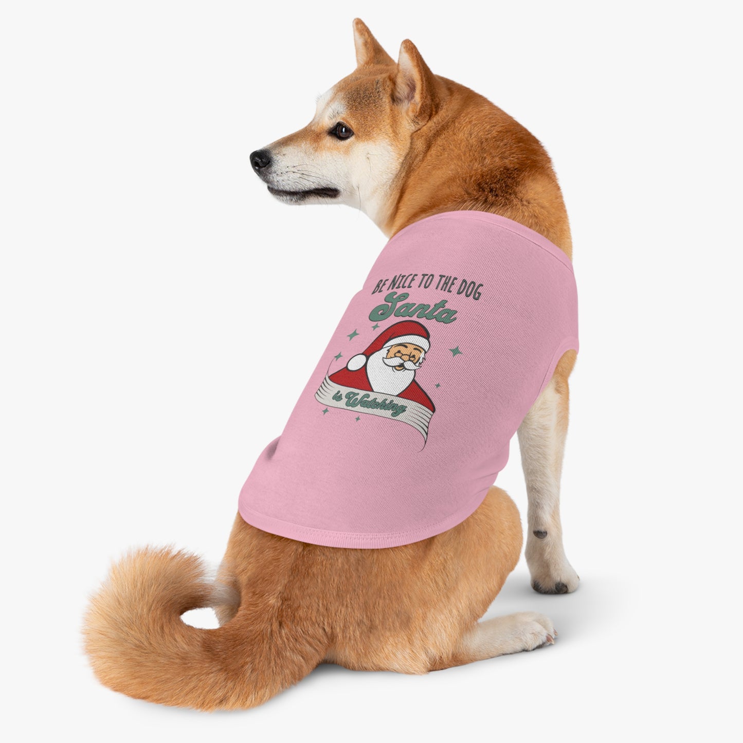 Pet Tank Top - Be Nice to My Dog Santa is Coming