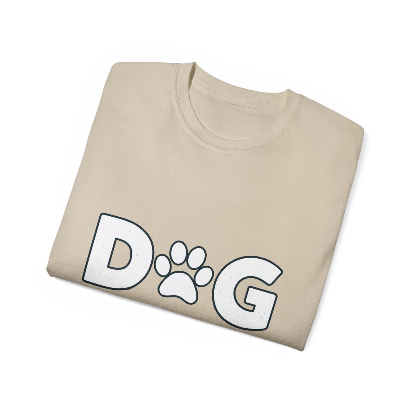 Cute Dog Dad Paw Print Unisex Organic T-Shirt