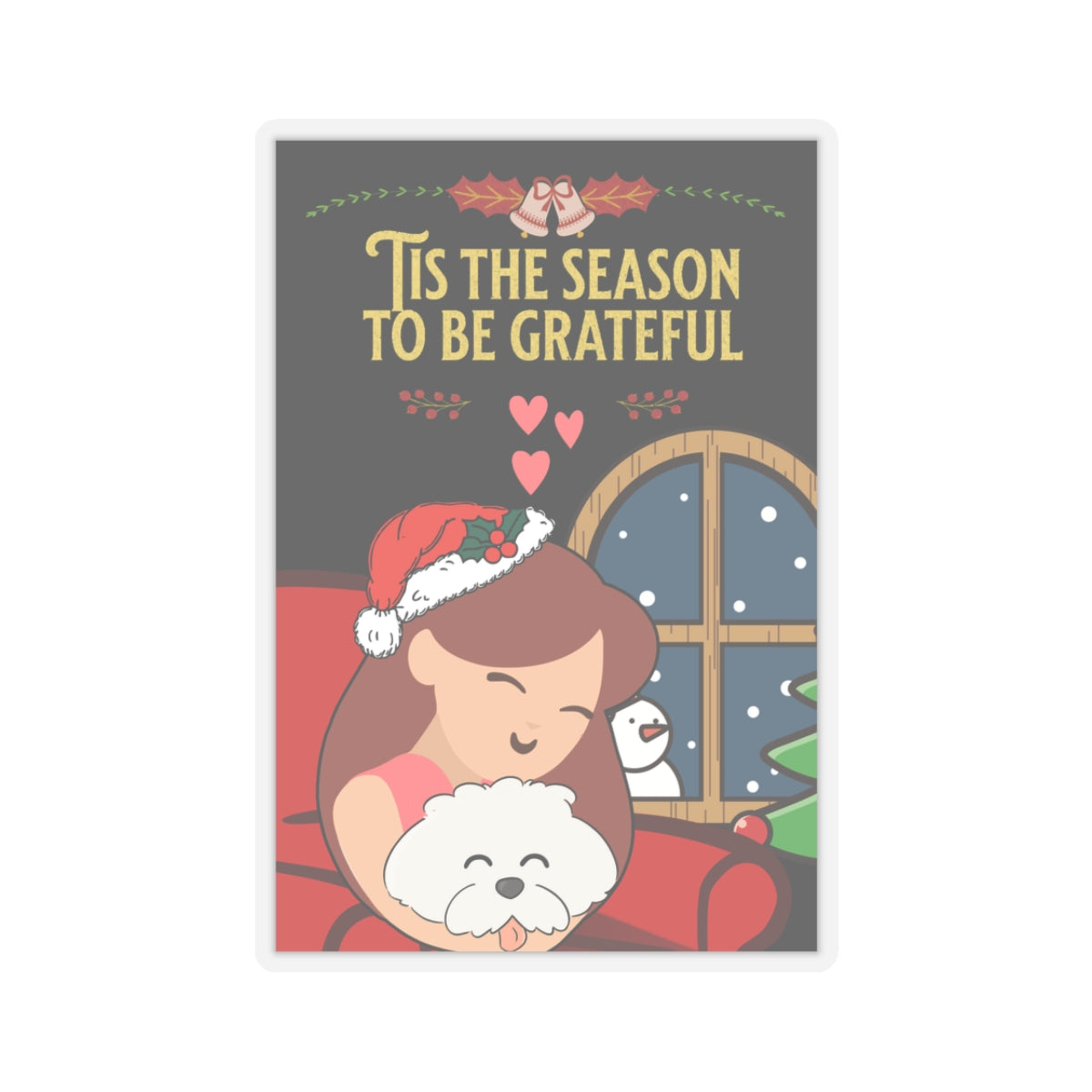 Tis the Season to be Grateful Thanksgiving Kiss-cut Stickers