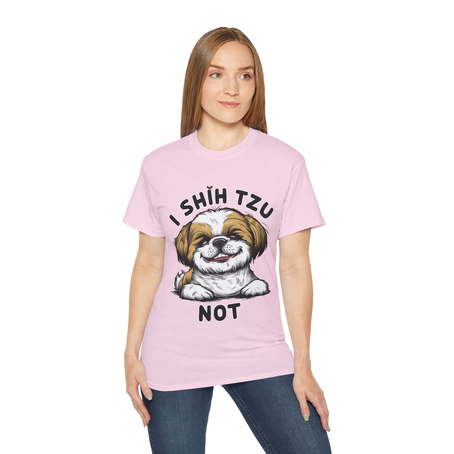 Cute Funny I Shih Tzu Not Dog Meme Organic T-Shirt