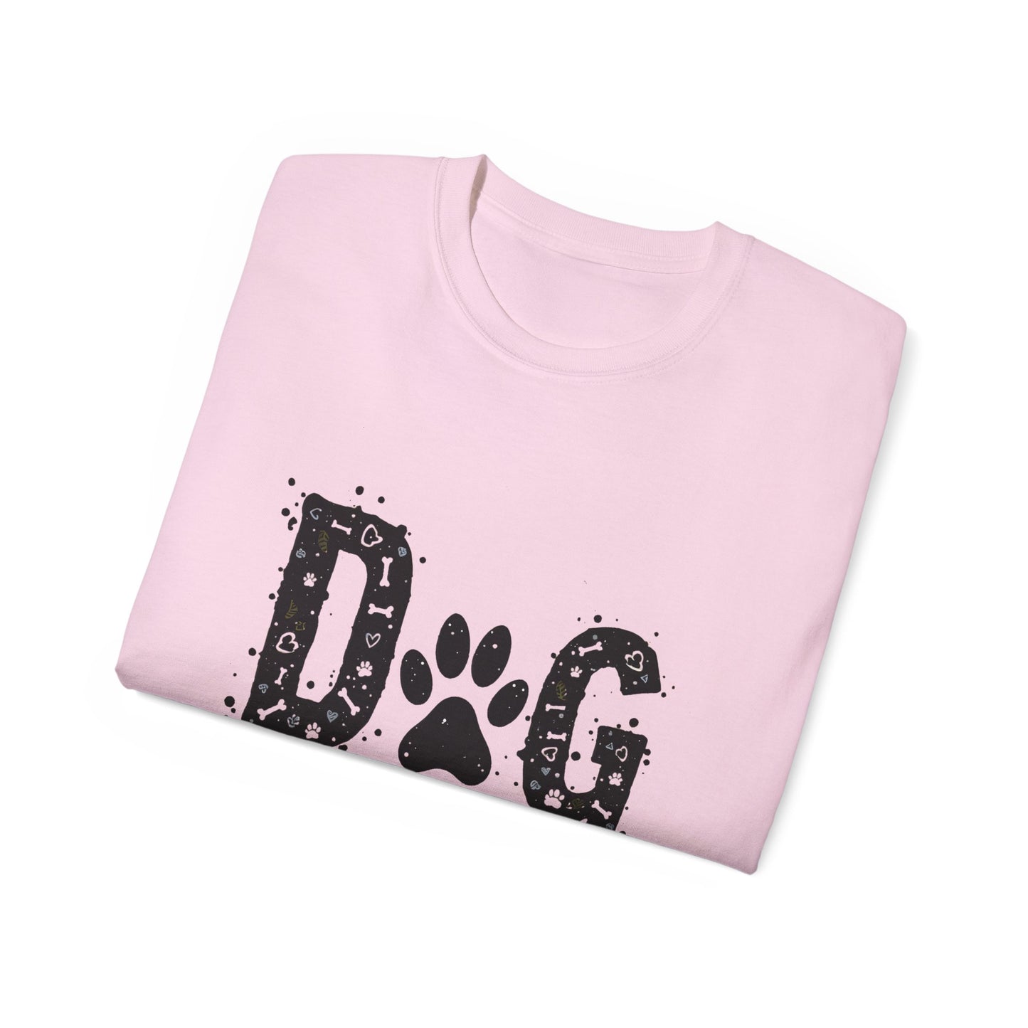 Cute Dog Dad Paw Print Unisex Organic T-Shirt