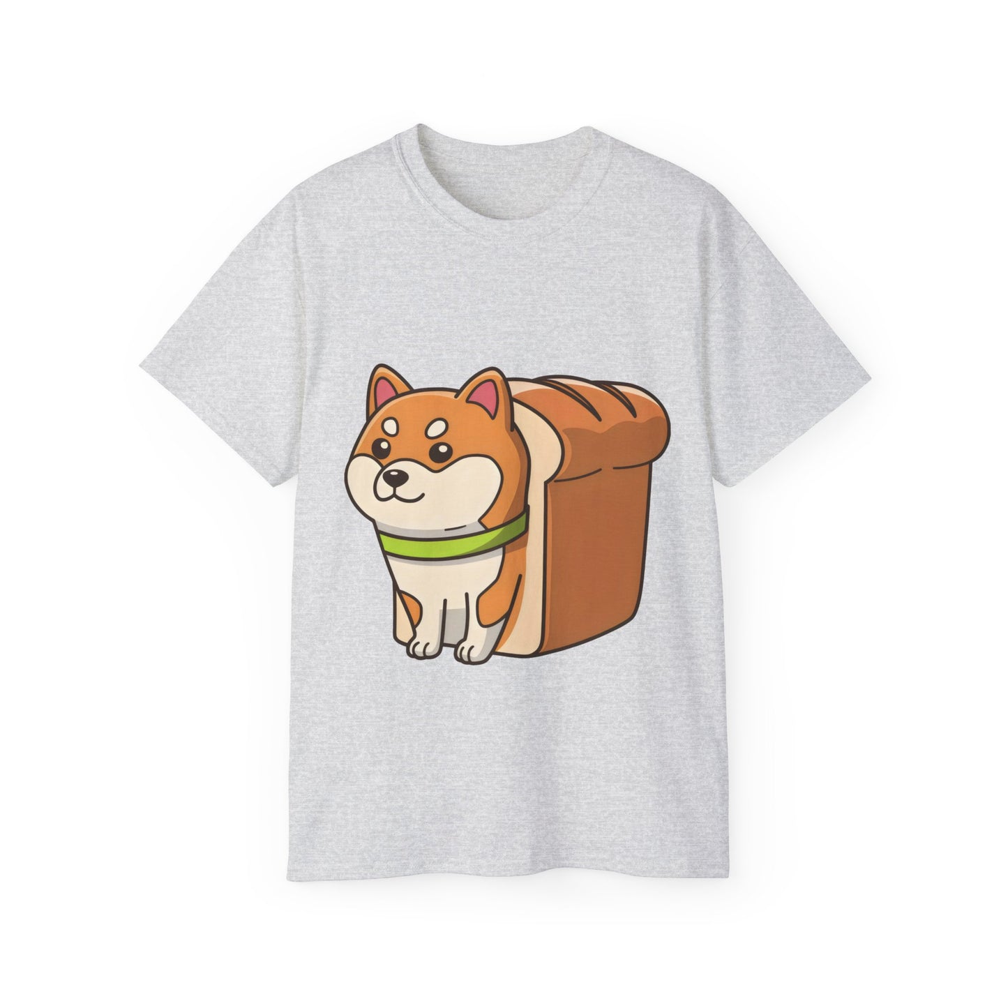 Cute Funny Dog Cartoon Shiba Bread Loaf Unisex Tee Shirt