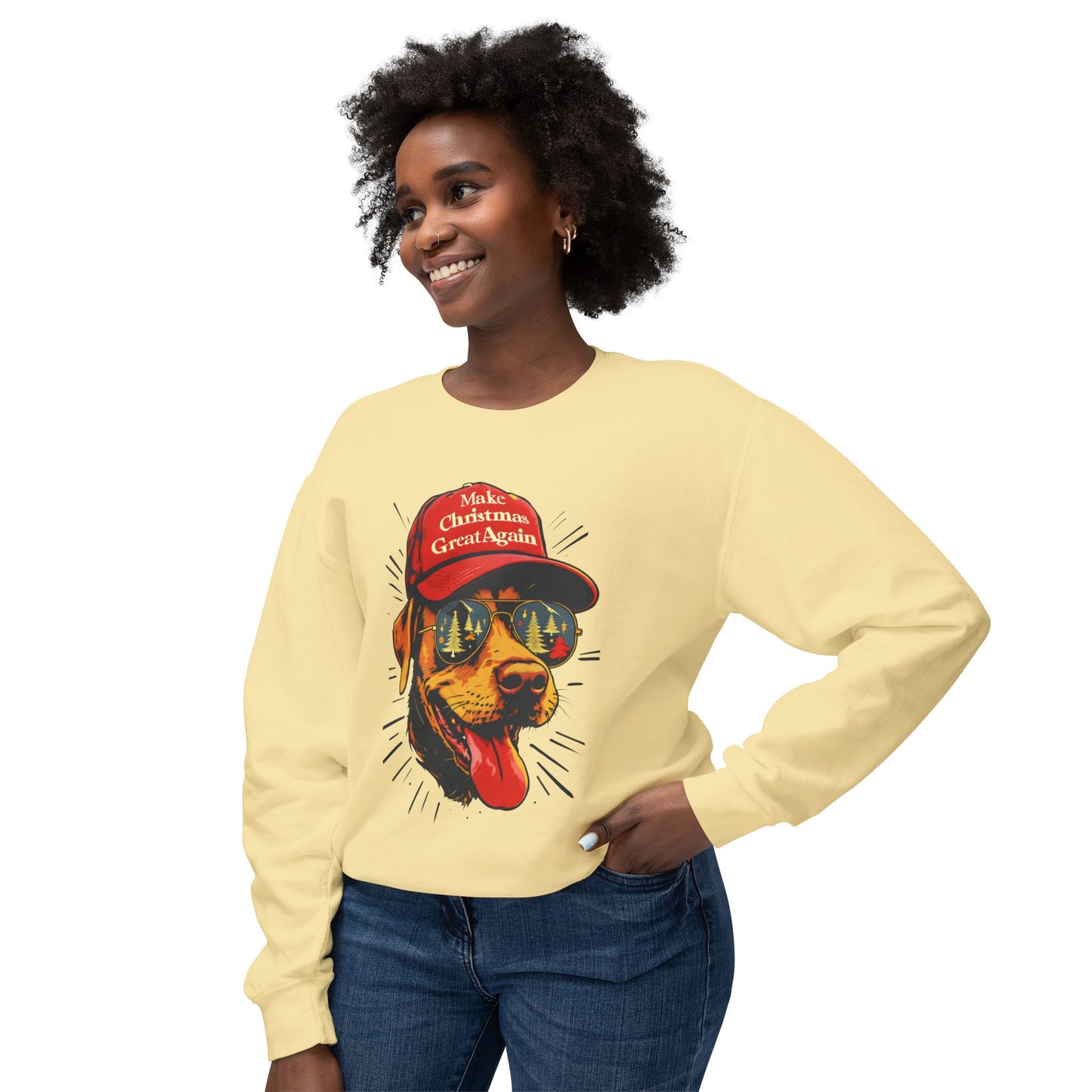 Funny Make Christmas Great Again Dog Lover Sweatshirt