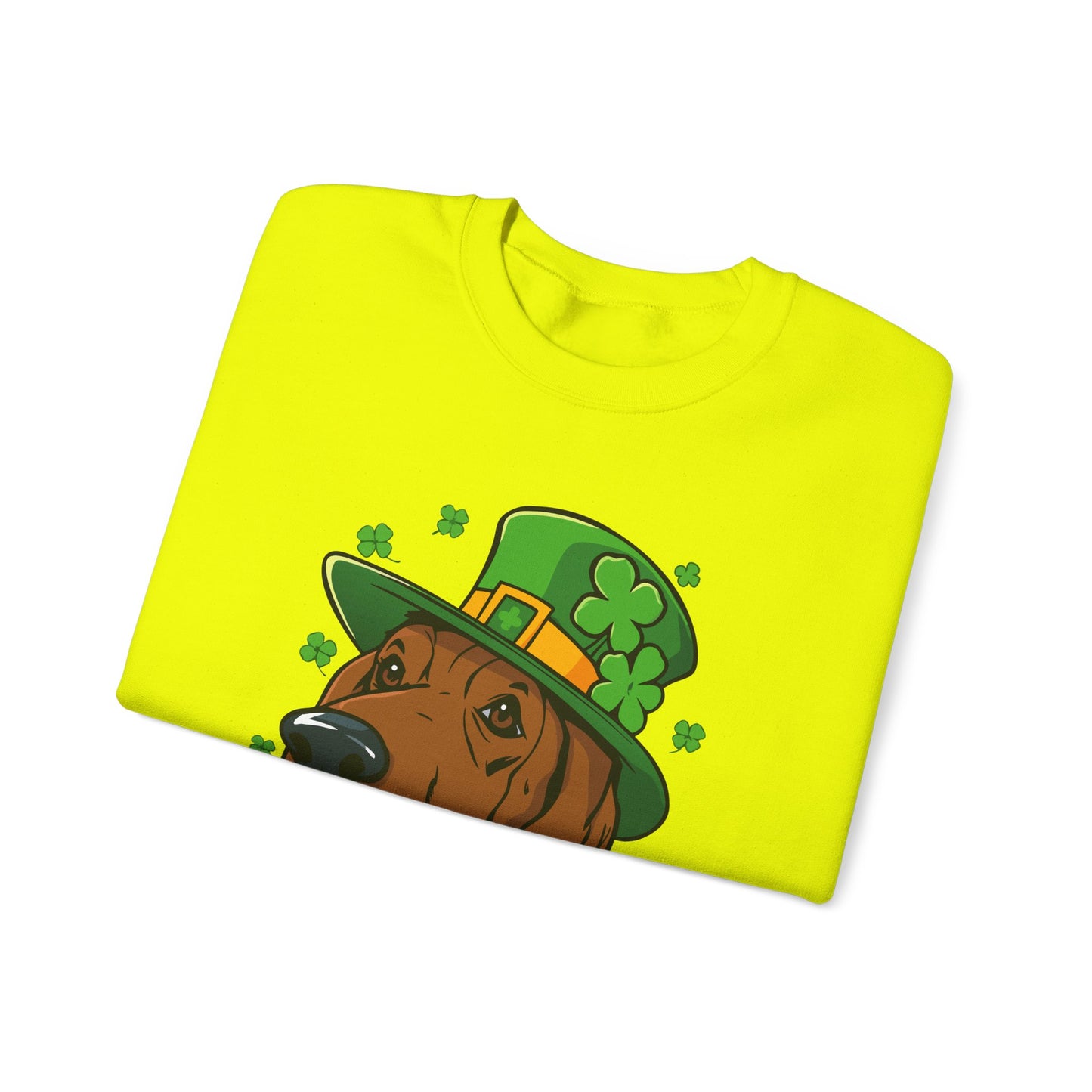 Cute Cartoon Shamrock Bloodhound St Patrick's Day Sweatshirt