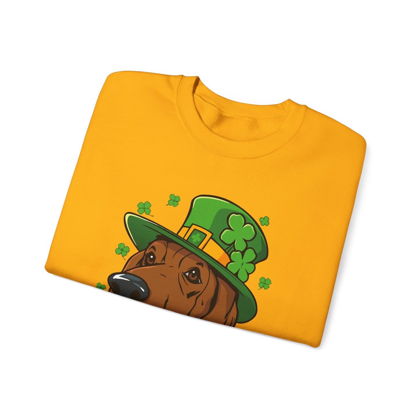 Cute Cartoon Shamrock Bloodhound St Patrick's Day Sweatshirt