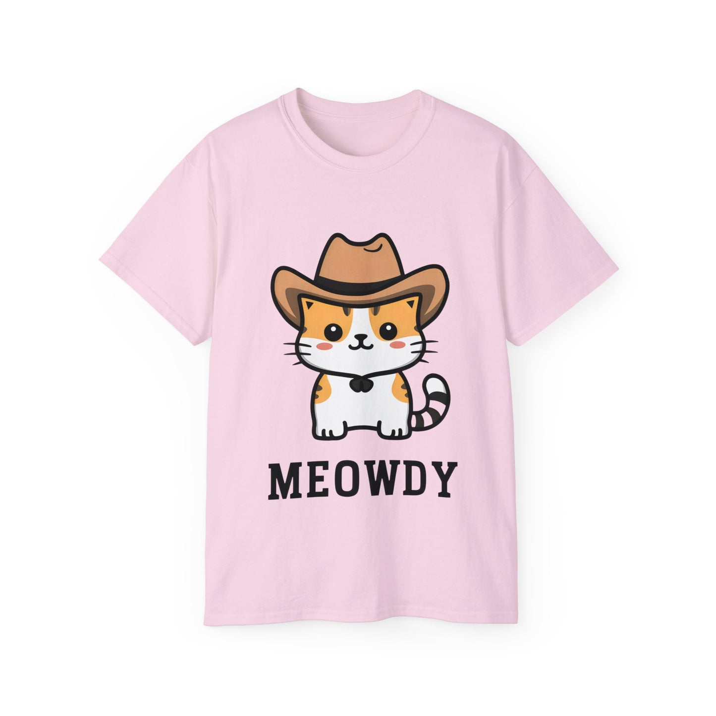 Cute Cat Cartoon Meowdy Unisex Organic T-Shirt