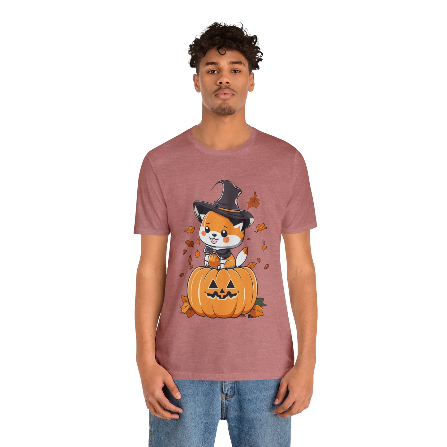 Cute Shiba Pumpkin Unisex Jersey Short Sleeve Tee