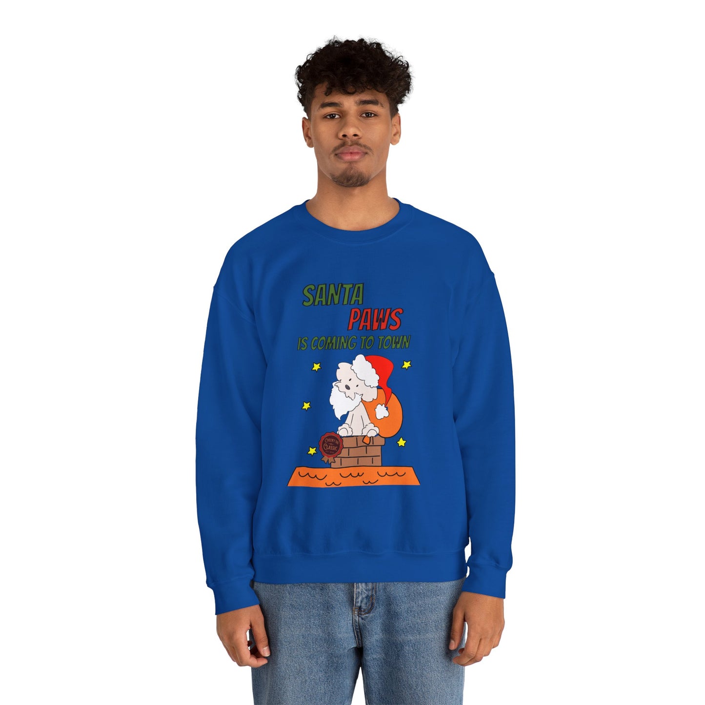 Santa Paws is Coming to Town Unisex Crewneck Sweatshirt