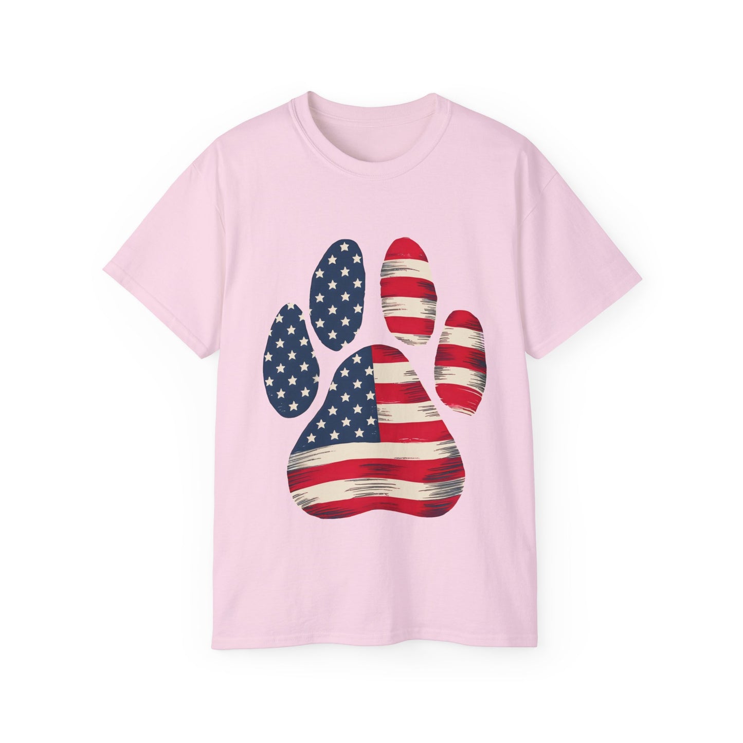 Paw Print Fourth of July Organic T-Shirt