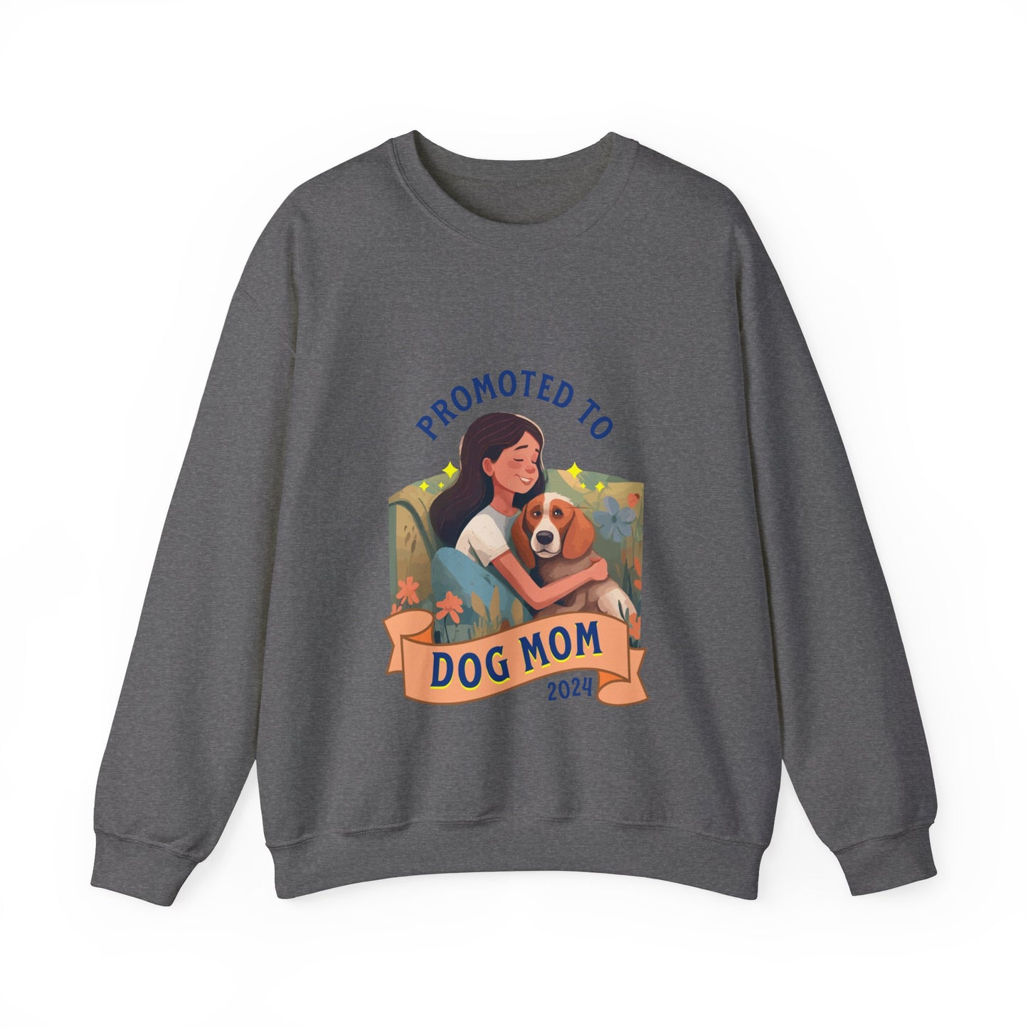 Funny Promoted to Dog Mom Unisex Crewneck Meme Sweatshirt