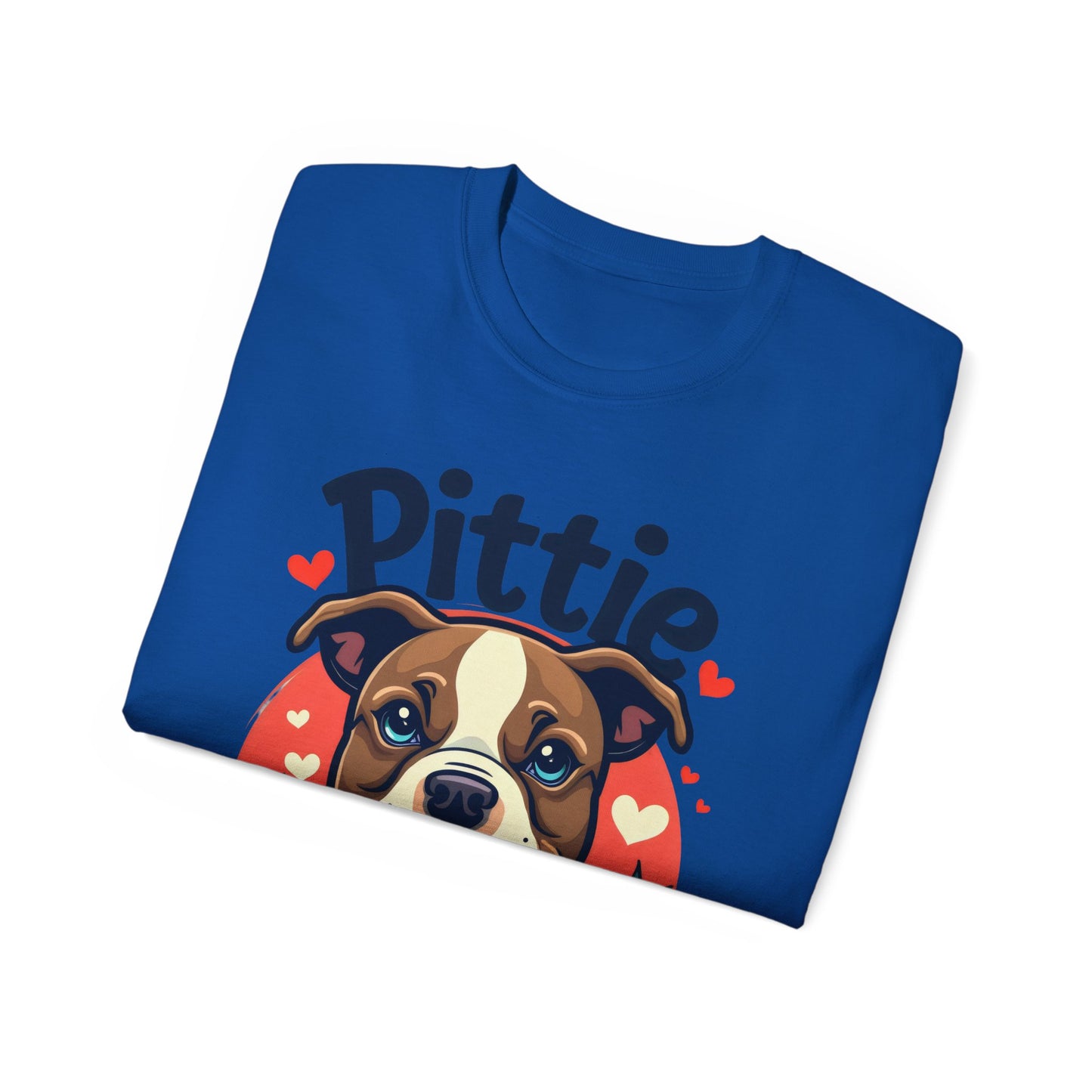 Cute Dog Cartoon Pittie Mom Organic T-Shirt